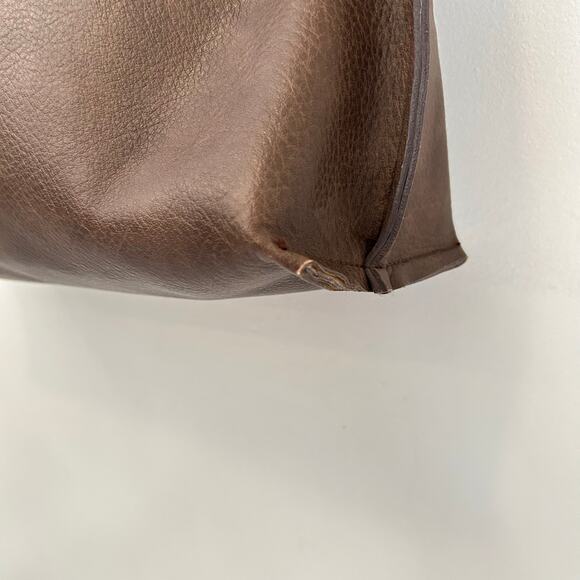 Unlabeled Reversable Two Tone Tote Bag Beige Pink - Picture 4 of 9